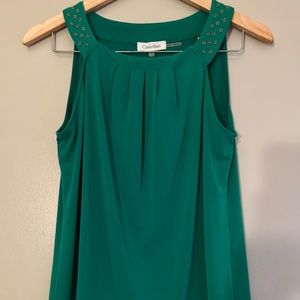 Calvin Klein Green Sleeveless Top
